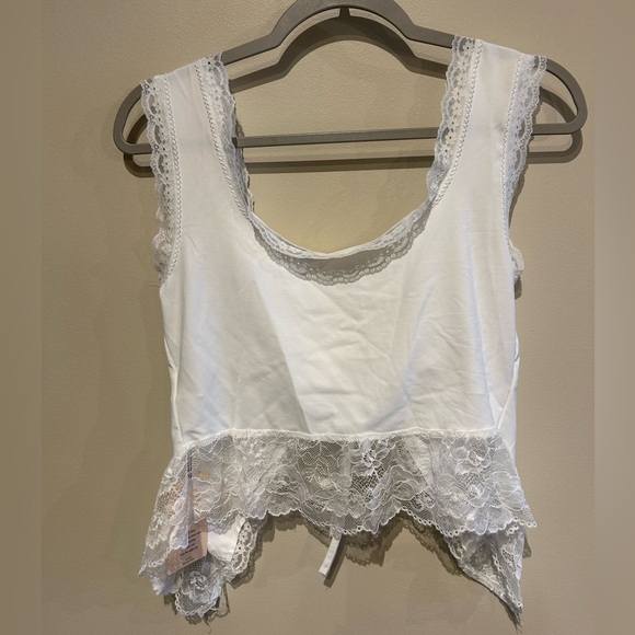 Lace Patchwork Bowknot Top - Picture 2 of 3